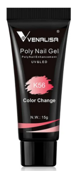 Poly Gel K56 Rosa Coral Color Change